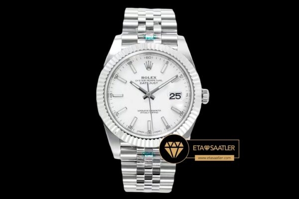 Rolex Datejust Beyaz Kadran 41mm Jubile 3235 Super Clone ETA