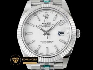 Rolex Datejust Beyaz Kadran 41mm Jubile 3235 Super Clone ETA