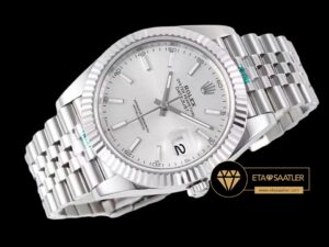 Rolex Datejust Gümüş Kadran 41mm Jubile 3235 Super Clone ETA