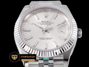 Rolex Datejust Gümüş Kadran 41mm Jubile 3235 Super Clone ETA