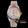 Rolex Datejust Rainbow Diamond Bezel Arabic Numeral Dial Super Clone ETA