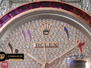Rolex Datejust Rainbow Diamond Bezel Arabic Numeral Dial Super Clone ETA