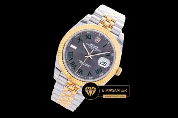 R2dj0416b rolex datejust 18k wimbledon roma rakamlı gri kadran super clone eta (9) 09