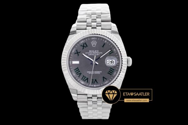 Rolex Datejust Roma Rakamlı Gri Kadran 3235 Jubile Super Clone ETA