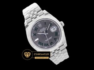 Rolex Datejust Roma Rakamlı Gri Kadran 3235 Jubile Super Clone ETA