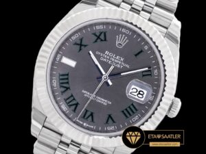 Rolex Datejust Roma Rakamlı Gri Kadran 3235 Jubile Super Clone ETA