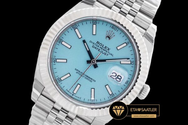 R2dj0418d rolex datejust 41mm tiffany mavisi kadran 3235 super clone eta (7) 06