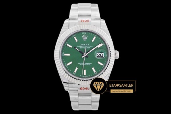 Rolex Datejust 3235 Yeşil Kadran 41mm Oyster Super Clone ETA