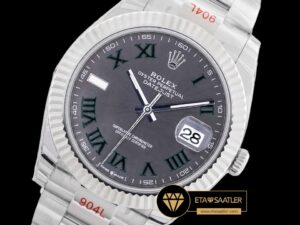 Rolex Datejust Roma Rakamlı 41mm Gri Kadran Oyster Super Clone ETA