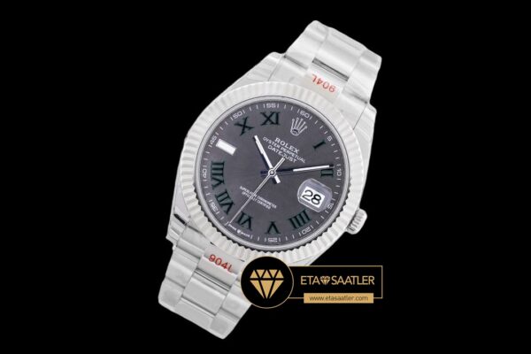 R2dj0419d rolex datejust roma rakamlı 41mm gri kadran oyster super clone eta (9) 06