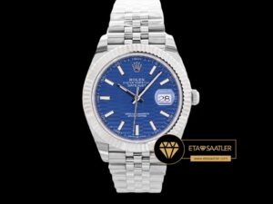 Rolex Datejust 41mm Desenli Mavi Kadran Super Clone ETA
