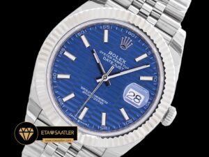 Rolex Datejust 41mm Desenli Mavi Kadran Super Clone ETA