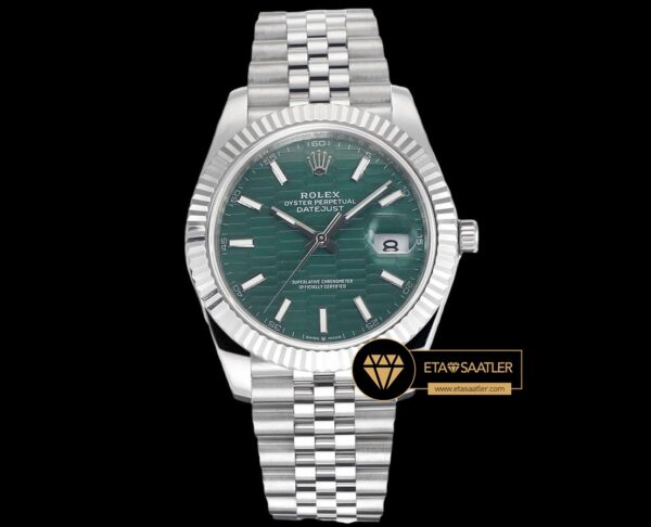 Rolex Datejust 3235 Jubile 41mm Desenli Yeşil Kadran Super Clone ETA