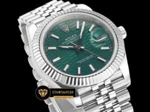 Rolex Datejust 3235 Jubile 41mm Desenli Yeşil Kadran Super Clone ETA