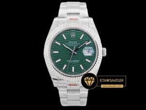 Rolex Datejust 41mm Desenli Yeşil Kadran Super Clone ETA