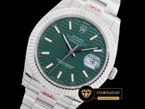 Rolex Datejust 41mm Desenli Yeşil Kadran Super Clone ETA