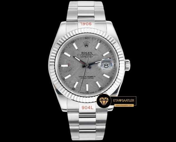 Rolex Datejust Gri Göktaşı Kadran 3235 Oyster 41mm Super Clone ETA