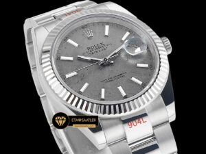 Rolex Datejust Gri Göktaşı Kadran 3235 Oyster 41mm Super Clone ETA