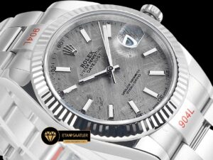 Rolex Datejust Gri Göktaşı Kadran 3235 Oyster 41mm Super Clone ETA