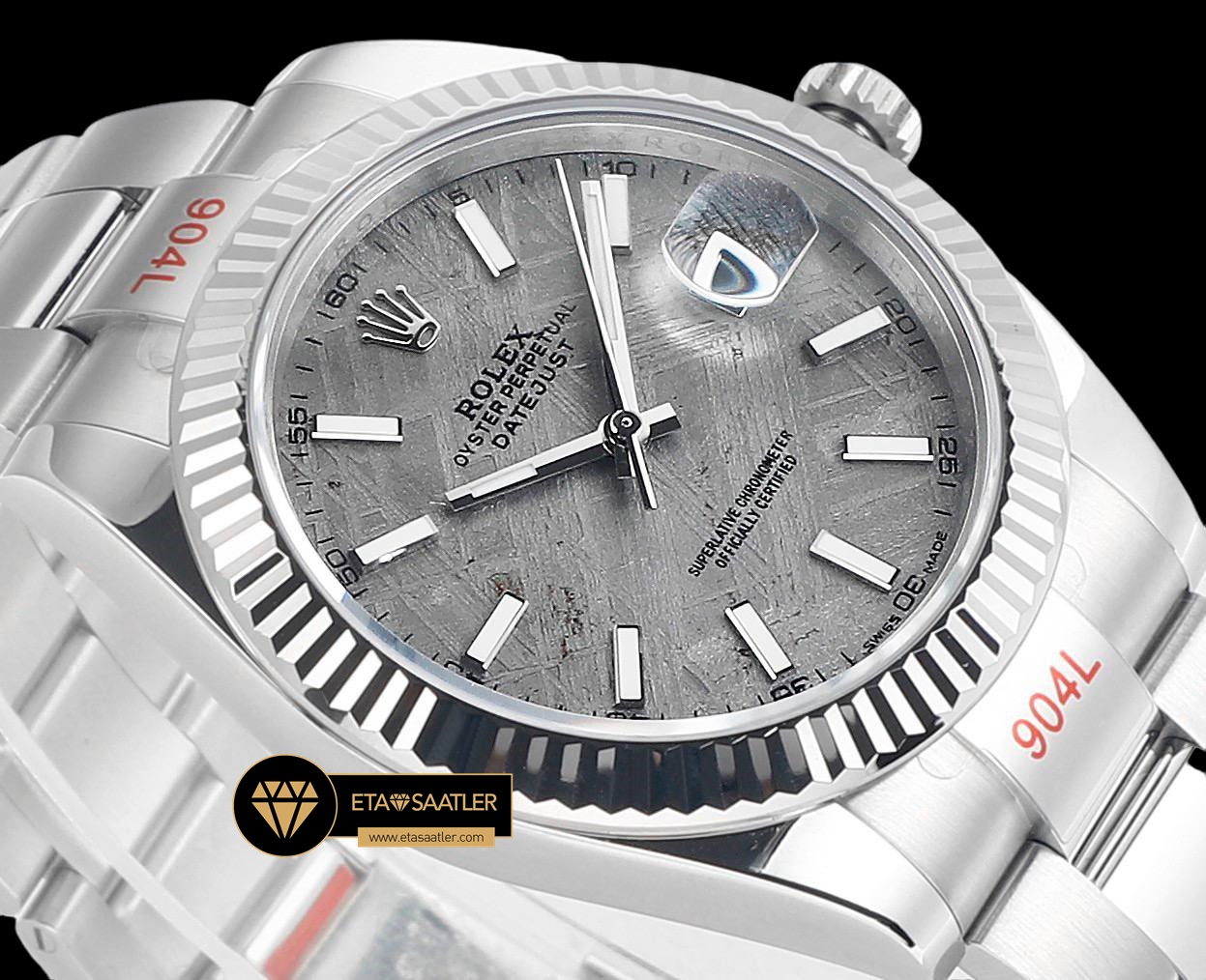 Rolex Datejust Gri Göktaşı Kadran 3235 Oyster 41mm Super Clone ETA