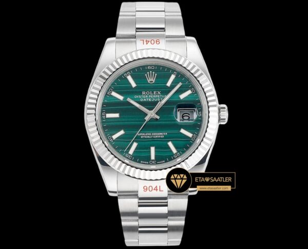 Rolex Datejust 3235 Malakit Kadran 41mm Oyster Super Clone ETA