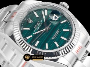 Rolex Datejust 3235 Malakit Kadran 41mm Oyster Super Clone ETA