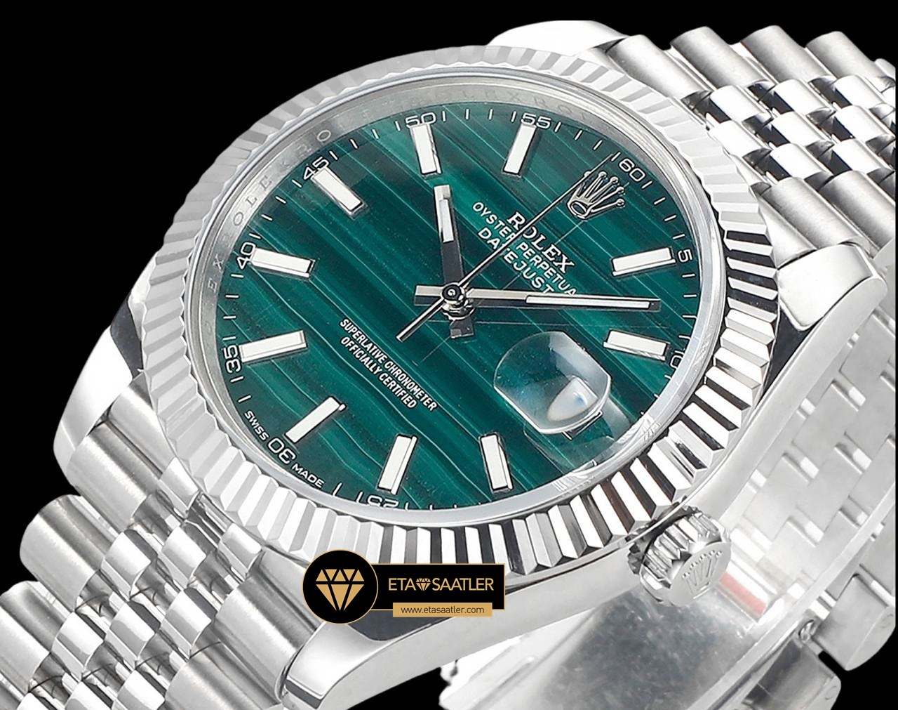 Rolex Datejust Malakit Desenli Kadran 41mm 3235 Super Clone ETA