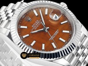 Rolex Datejust Turuncu Kadran 41mm Jubile 3235 Super Clone ETA