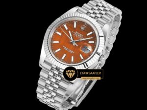 Rolex Datejust Turuncu Kadran 41mm Jubile 3235 Super Clone ETA