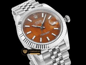 Rolex Datejust Turuncu Kadran 41mm Jubile 3235 Super Clone ETA