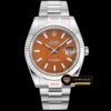 Rolex Datejust 3235 Turuncu Kadran 41mm Oyster Super Clone ETA