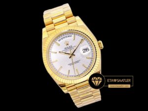 Rolex Day Date Beyaz Damalı Kadran Super Clone ETA