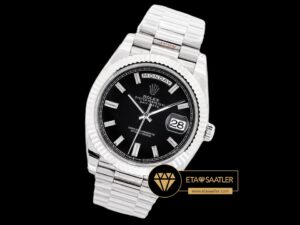 Rolex Day Date Taşlı Siyah Kadran 40mm Super Clone ETA