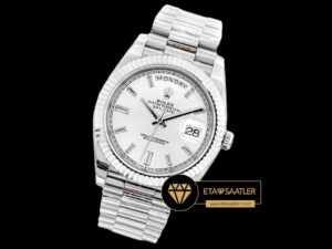 Rolex Day Date Taşlı Gümüş Kadran 40mm Super Clone ETA