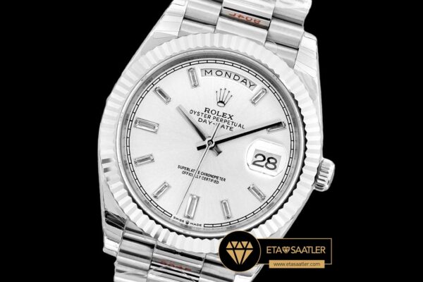 Rdd0266c rolex day date roma rakamlı gümüş kadran super clone eta (7) 06