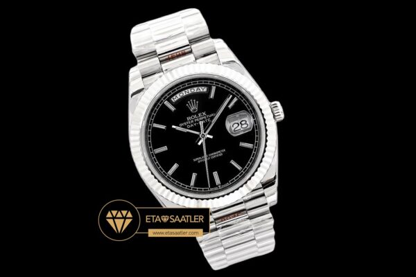 Rdd0266e rolex day date Çubuk İşaretli siyah kadran 40mm super clone eta (3) 02