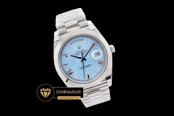 Rdd0266h rolex day date roma rakamlı buz mavisi kadran 40mm super clone eta (3) 01