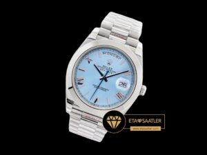 Rolex Day Date Roma Rakamlı Buz Mavisi Kadran 40mm Super Clone ETA