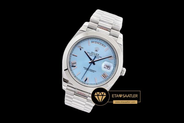 Rdd0266h rolex day date roma rakamlı buz mavisi kadran 40mm super clone eta (7) 05