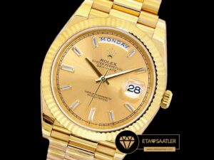 Rolex Day Date Taşlı Gold Kadran Super Clone ETA