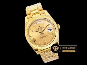 Rolex Day Date Roma Rakamlı Gold Kadran Super Clone ETA