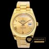Rolex Day Date Roma Rakamlı Gold Kadran Super Clone ETA
