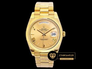 Rolex Day Date Roma Rakamlı Gold Kadran Super Clone ETA