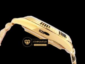 Rolex Day Date 40mm Gold İndexli Kadran Yeni Stil Rolesor Deployant Kordon Super Clone ETA