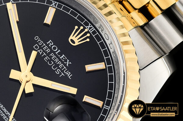 Rdj0308a datejust 36mm flt ygss blkstk jub arf asia sh3135 rdj0308a 1
