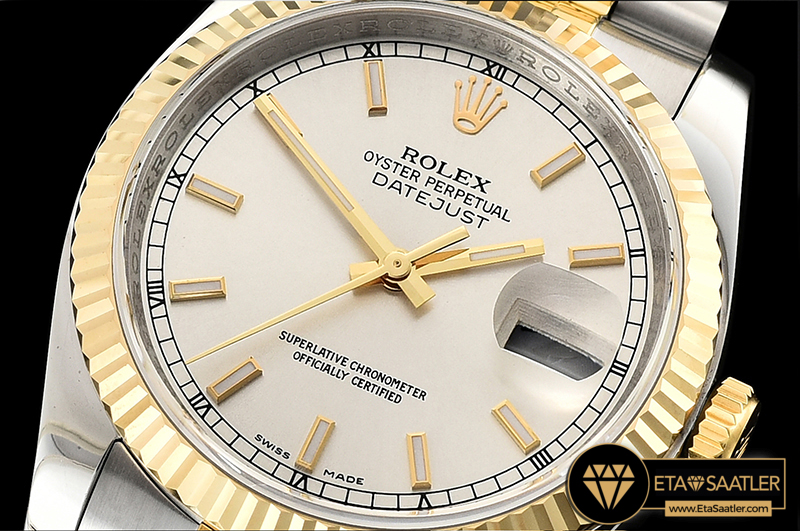 Rdj0308b datejust 36mm flt ygss s.whtstk jub arf asia sh3135 rdj0308b 3