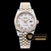 Rolex Datejust 126231 Rose-Çelik Beyaz Roma Rakamlı Kadran 904L 1:1 Clone ETA