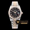 Rolex Datejust 126231 Rose-Çelik Siyah Roma Rakamlı Kadran 904L 1:1 Clone ETA