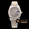 Rolex Datejust 126231 Rose-Çelik Gri Roma Rakamlı Kadran 904L 1:1 Clone ETA