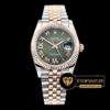 Rolex Datejust 126231 Rose-Çelik Yeşil Roma Rakamlı Taşlı Kadran 904L 1:1 Clone ETA